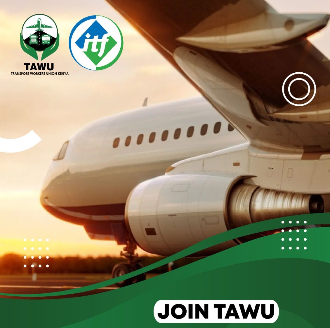 Transport Workers Union Kenya Launches Massive Recruitment Drive to Unite Aviation Workers